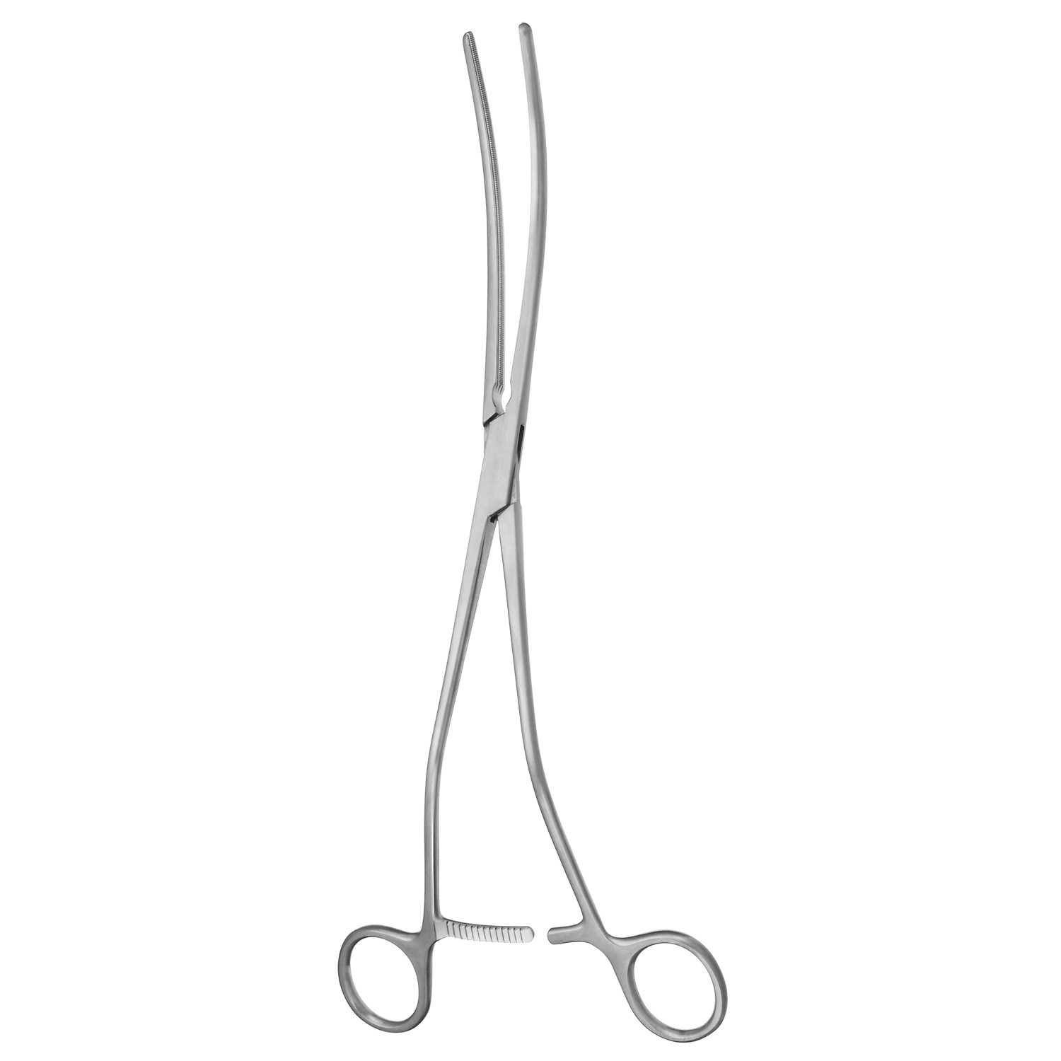 Howard Acutly Angled Aortic Aneurysm Clamp, 10.5 Cm Jaws, Shanks Angled 90 Degrees, 11 3/4" (30.0 Cm), 1x2 Debakey Teeth